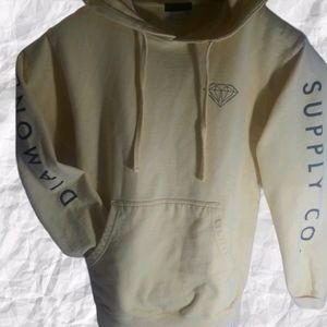 Diamond Supply Co. Hoodie Pastel Yellow Mens Small